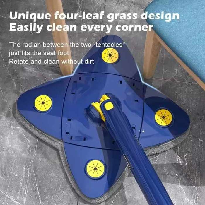 Squeeze Wet and Dry Use Water Absorption Home Floor Tools Telescopic Triangle Mop 360 Rotatable Clea