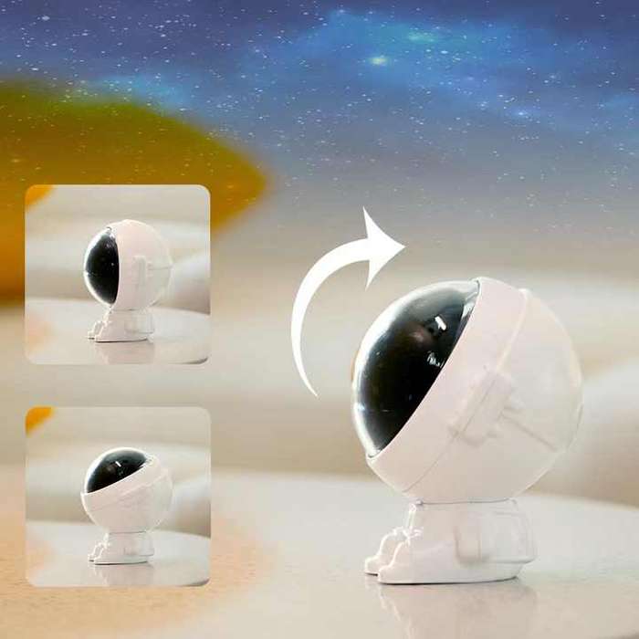 Star Projector Night Light for Kids, Astronaut Space Buddy Rotating Night Light, Starry Sky LED Proj