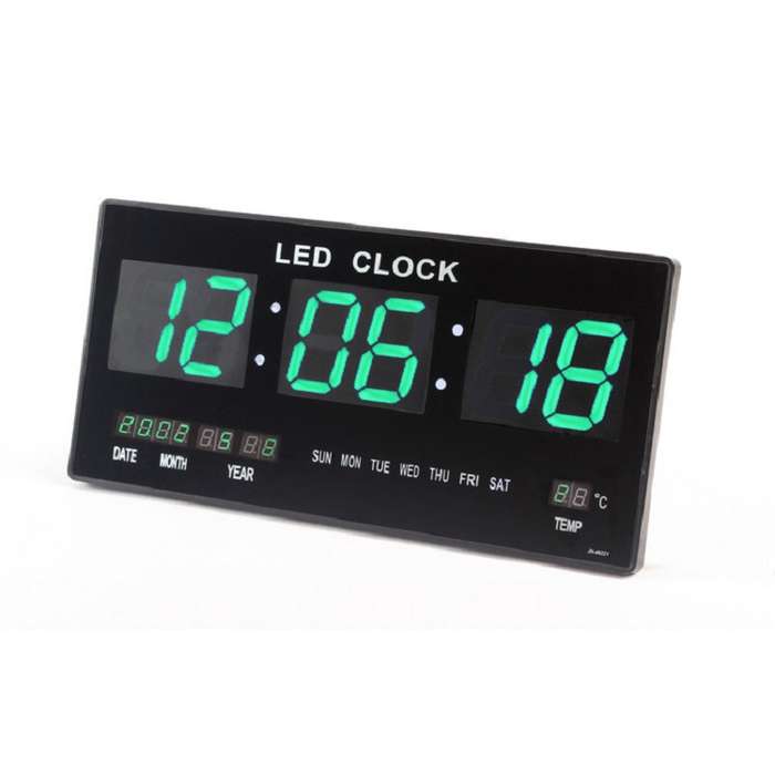 Big Digits LED Display Digital Calendar Wall Clock