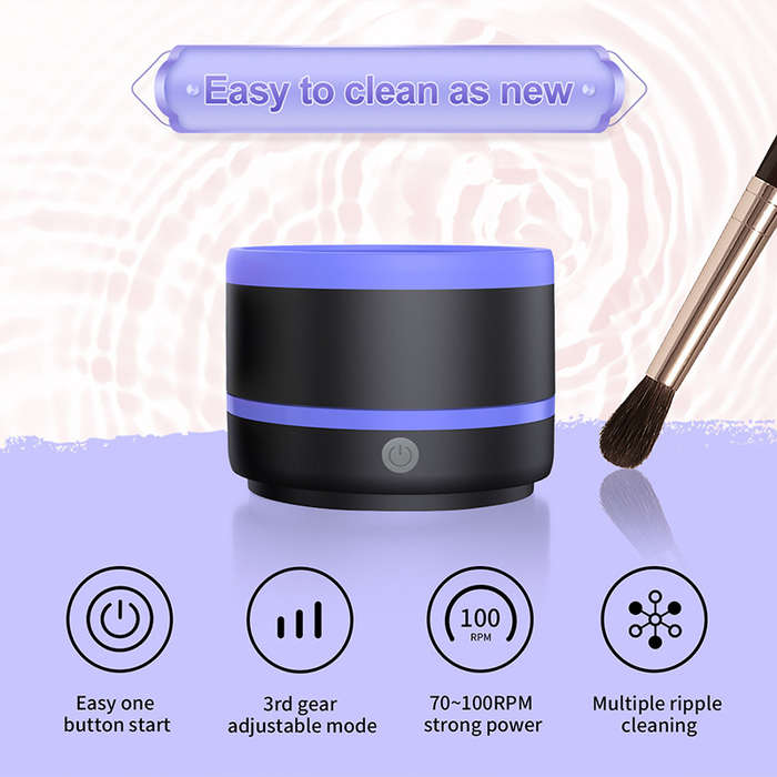 Portable Removable Makeup Brush Cleaner Machine Silicone Electric Cosmetic Brush Clean Dryer Tool Au