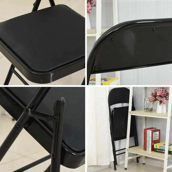 Training Office Chair Leather Comfortable Folding Chairs Garden Vintage Backrest Leisure Home Chair