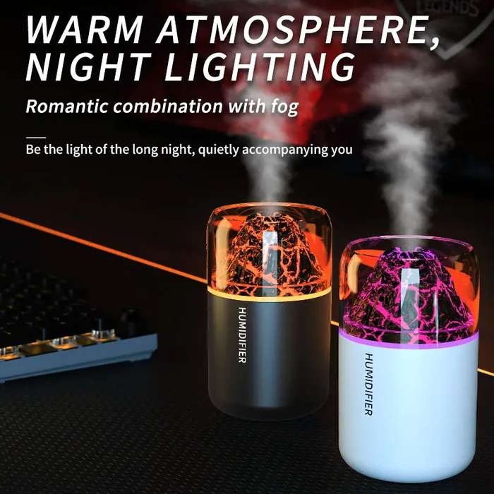 Volcano Electric Evaporative Humidifier for Car Household Hotel & RV With Aromatherapy Function
