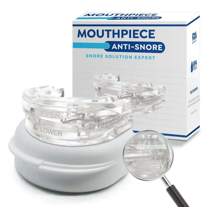 Anti Snoring Mouthpiece Adjustable Mouth Guard Effective Snore Solution for Men and Women Customizab
