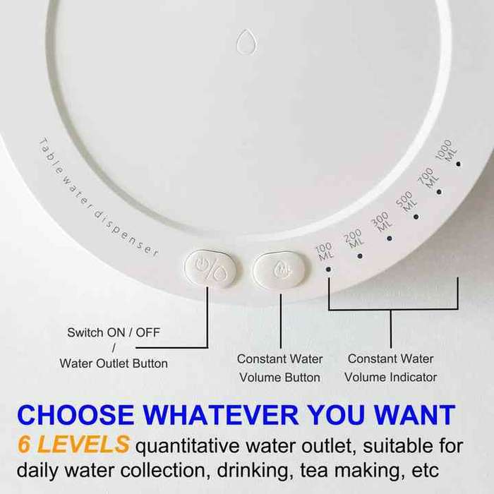 Automatic Water Dispenser Wireless Electric Water Bottle Pump Usb Charging Desk Smart Table Water D