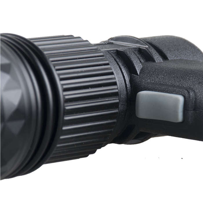 Hand-held LED USB Rechargeable Aluminum Alloy Searchlight with Triangular Bracket