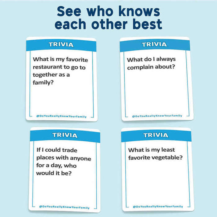 Family Game Filled with Conversation Starters and Challenges Do You Really Know Your Family Board Ca