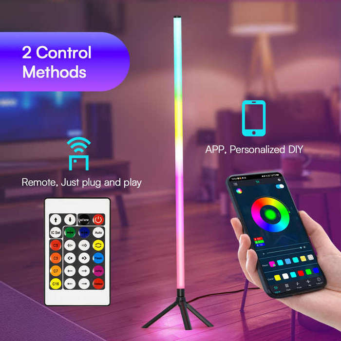 1pc Rgb Corner Floor Lamp