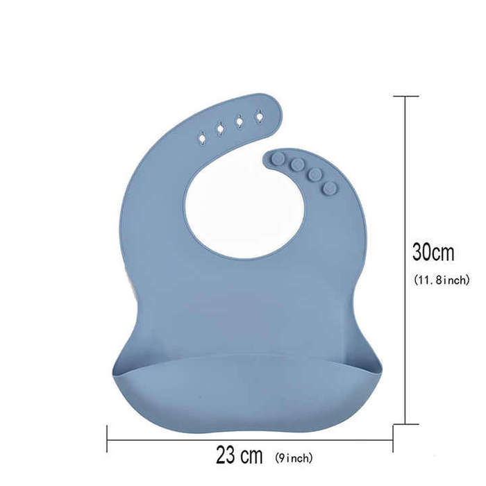Eco-Friendly 100% Food Grade Silicone Baby Bibs