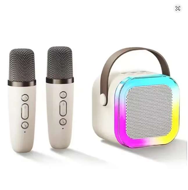 Karaoke Machine Portable 5.3 PA Speaker System with 1-2 Wireless Microphones Home Family Singing Chi