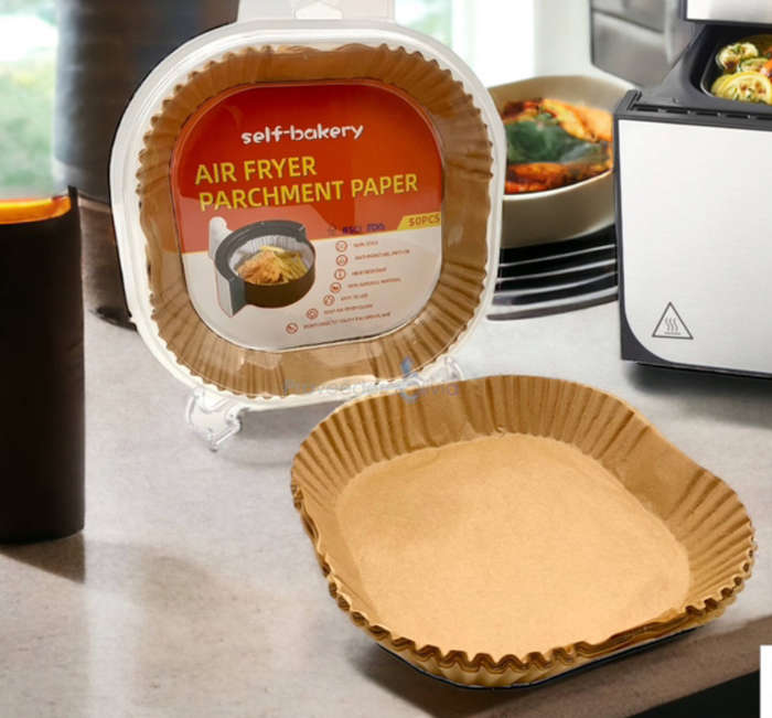 8 Inch Round square Parchment Paper Non-stick air Fryer 50PC