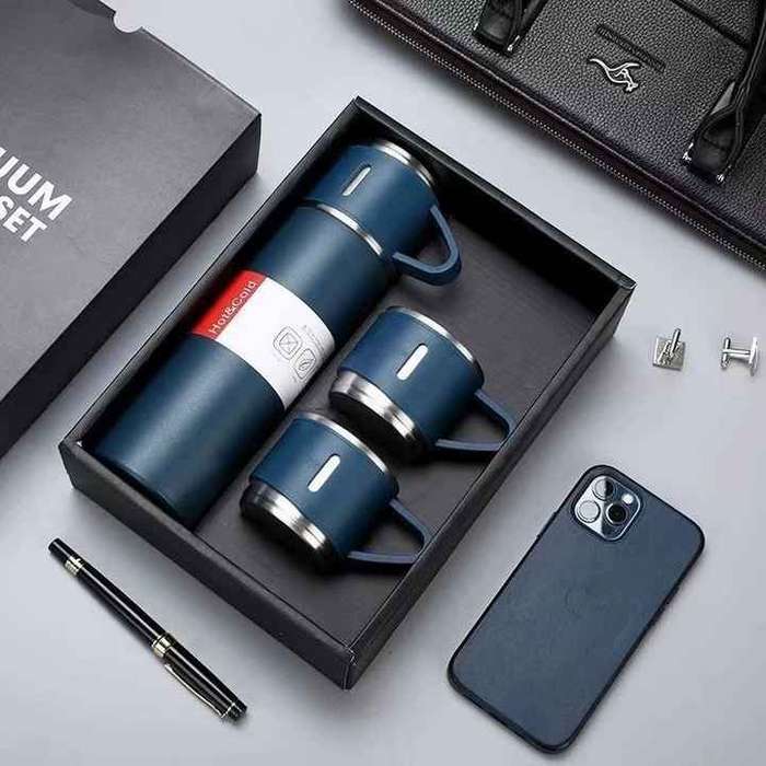500ml Vacuum Flask Stainless with 2 Cups