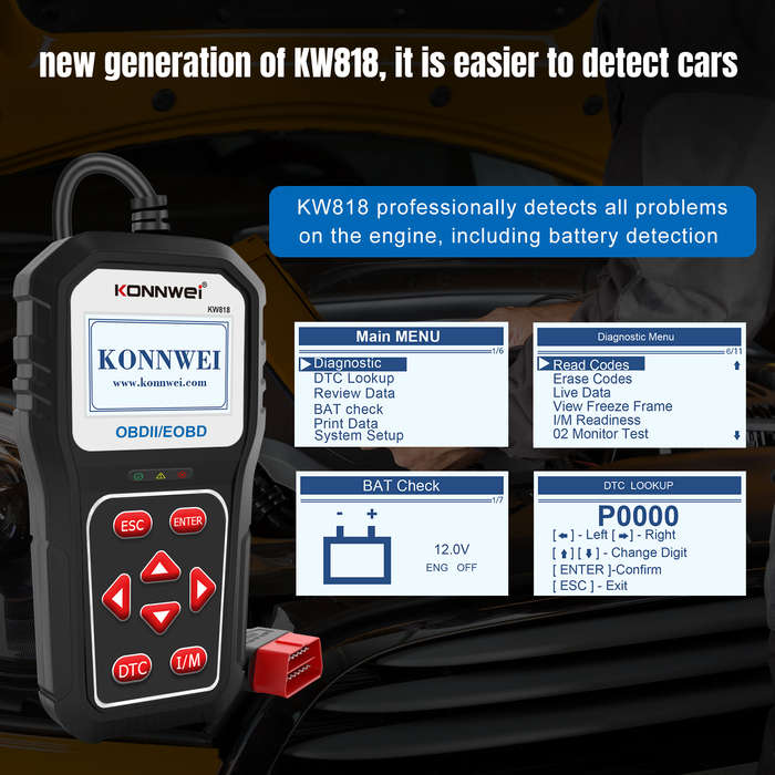 Konnwei New Model Bluetooth Car Scanner Automotivo Diagnostic Tools Automotive OBD2 Auto Diagnostic