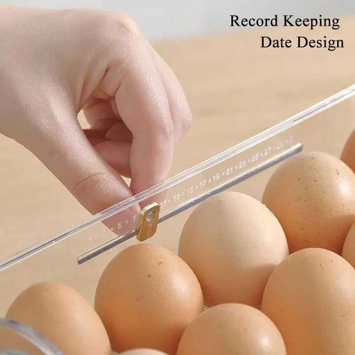 30 Eggs Flip Type Eggs Storage Rack Stand Holder for Refrigerator Organizer Box Egg Container Fresh