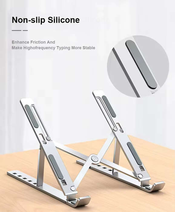 Portable Table Height Adjustable Laptop Holder Support Colling Aluminium Alloy Notebook Vertical Lap