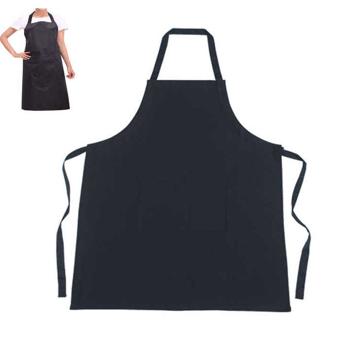 Custom Water-Proof Black Hair Salon Apron Made of Polyester-for Nail Salons Direct Factory Supply