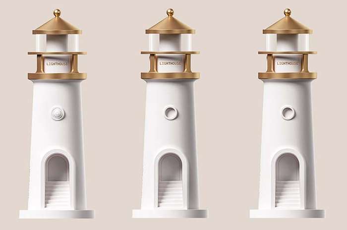 Moonlight Tower Projection Speaker Desk Lamp USB Rechargeable Moonlight Human Body Sensing Bedroom L