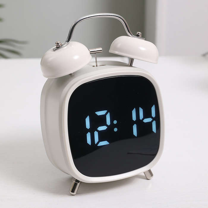 LED Digital Alarm Clock Loud Volume Wholesale Luminous Mechanical Metal Bells for Bedside Plastic D