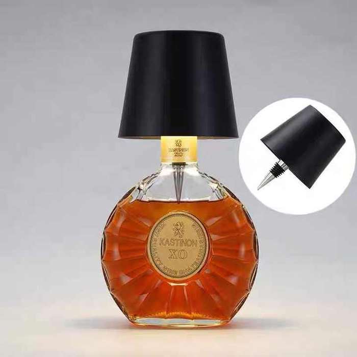 Portable Dimming Bar Night Lamp Touch Control Rechargeable Circular Wireless Wine LED Bottle Table L