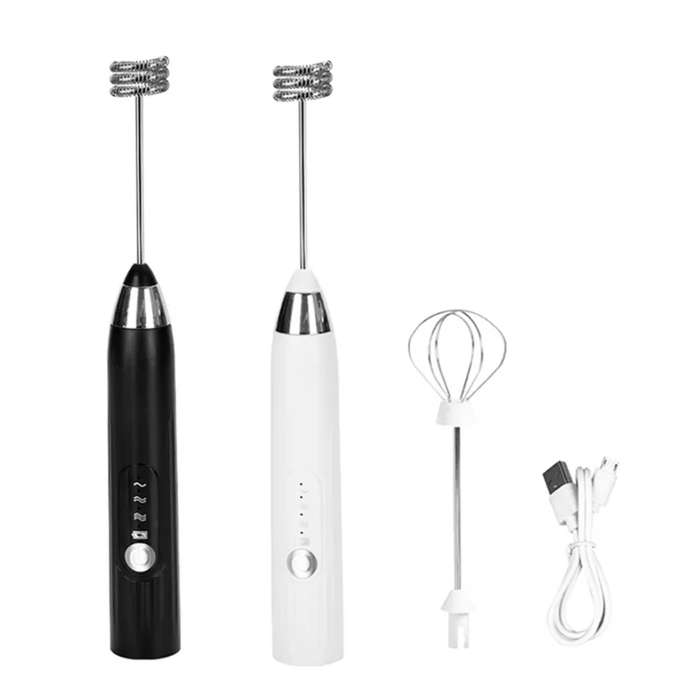 Electric Milk Frother Automatic Milk Foam Maker Stainless Steel Whisk USB Mini Drink Mixer Blender