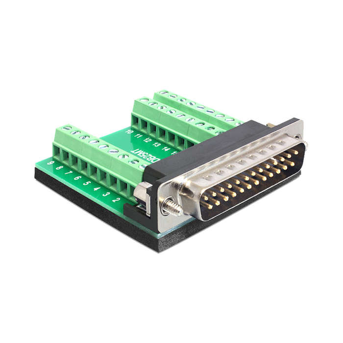Delock Adapter Sub-D 25-Pin Male - Terminal Block 27-Pin