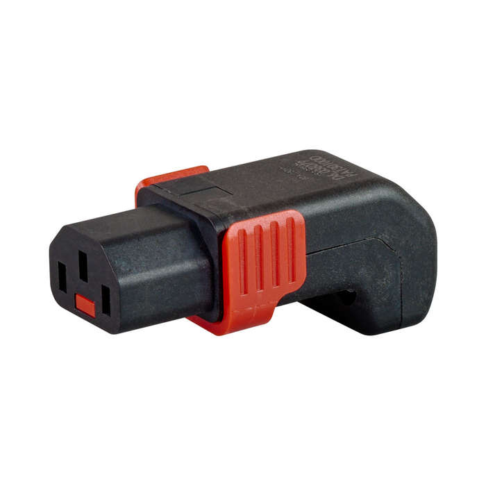 Iec Kettle Female Lockable Connector - 90 Degree Down Angle