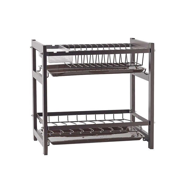 REFINED Dish Rack 2 Tier - Coffee