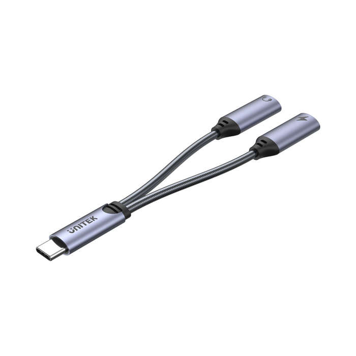 Unitek Type-C 2-In-1 Headphone And 18W Charge Adapter (M206A)