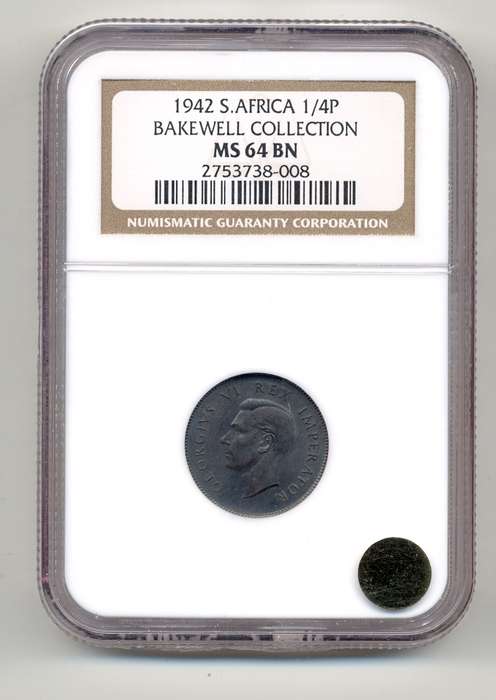 1942 *** 1/4P *** MS64 BN *** Ex Bakewell collection