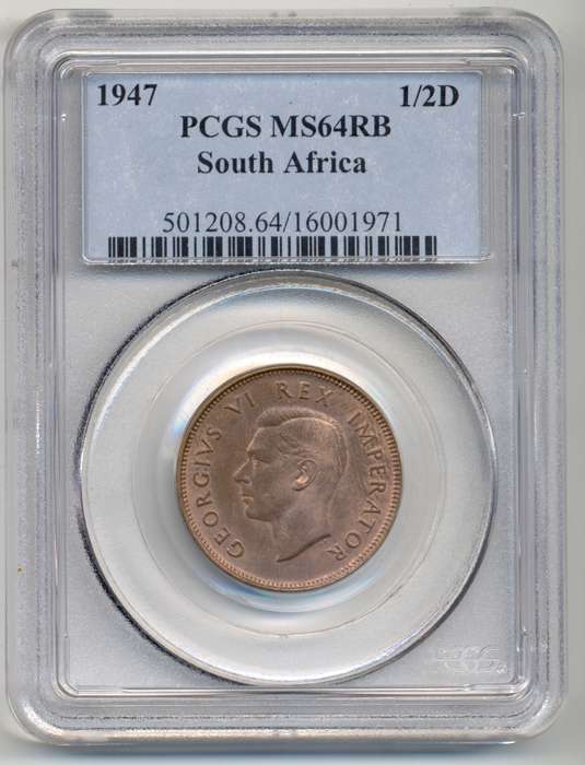 1947 *** 1/2P *** MS64RB *** 2nd finest; only 6 better