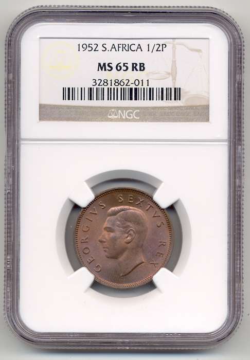 1952 *** 1/2P *** MS65RB *** Second highest grade, only 2 better