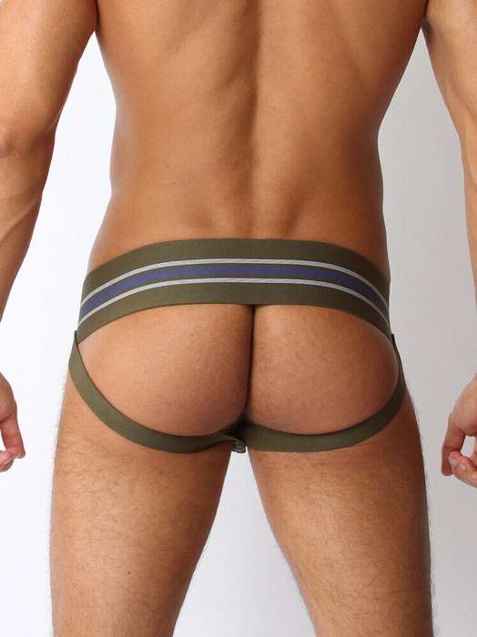 Army Green Design Sports Style Jockstrap 