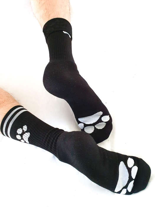 Puppy Play Paw Black Socks