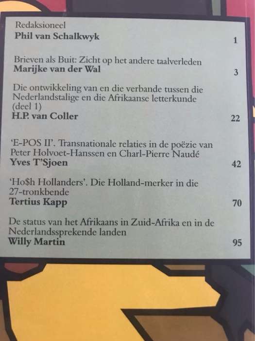 T.N&A, Tydskrif vir Nederlands en Afrikaans - Prof .P.L.Van Schalkwyk Red.