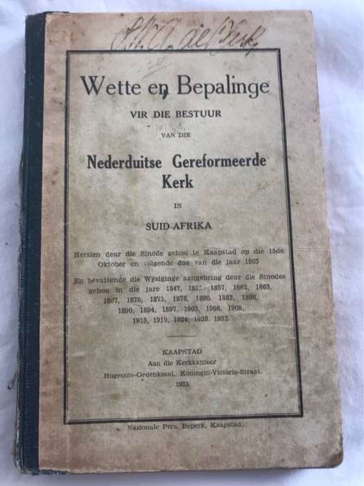Wette en Bepalinge vir die Bestuur van die NGK in SA - Sinode