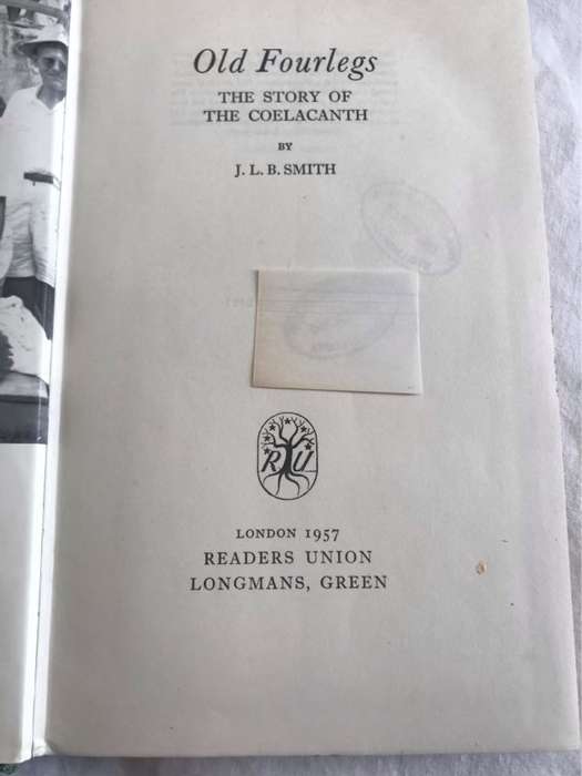 Old Fourlegs, The Story of the Coelacanth - J.L.B.Smith