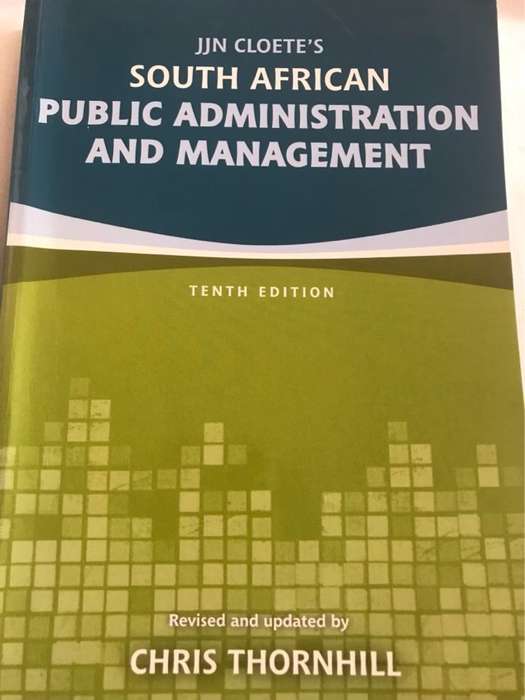 JJN Cloete's South African Public Administration and Management - Jacobus Johannes Nicolaas Cloete