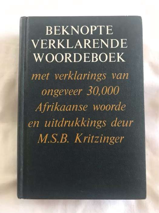 Beknopte Verlarende Woordeboek - M.S.B.Kritzinger