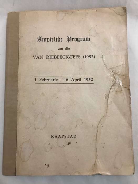 Amptelike Program van die Van Riebeeck-Fees (1952) - E.G.Jansen