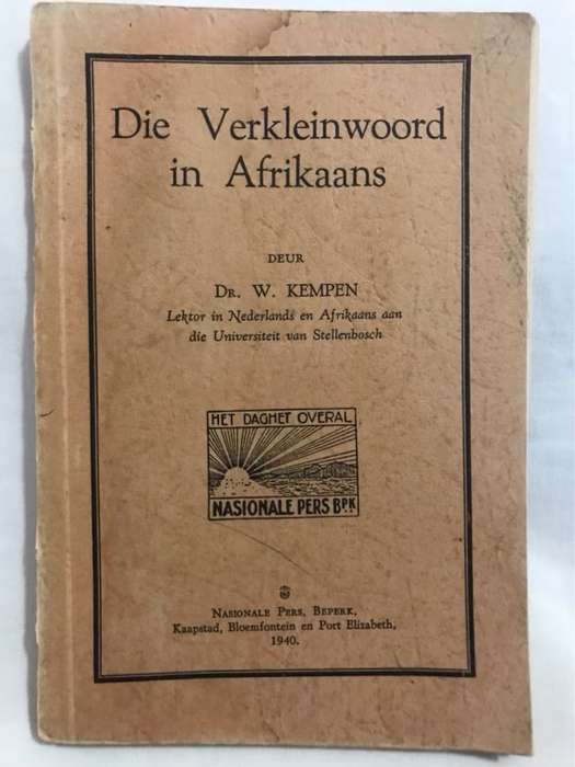 Die Verkleinwoord in Afrikaans - W.Kempen