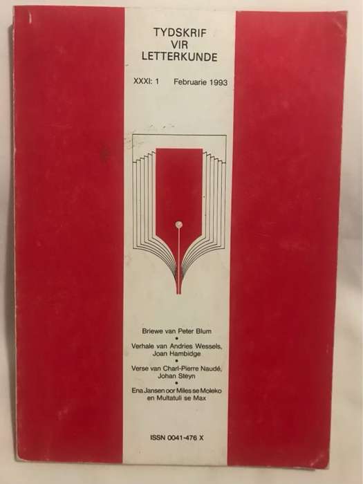 Tydskrif vir Letterkunde, Februarie 1993 - H.J.Pieterse Red.
