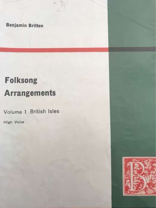 Folksong Arrangements, High Voice - Benjamin Britten