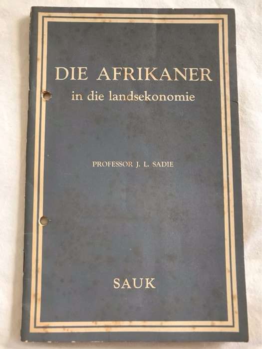 Die Afrikaner in die Landsekonomie - Sadie J.L.