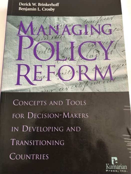 Managing Policy Reform - Derick W. Brinkerhoff, Benjamin Crosby