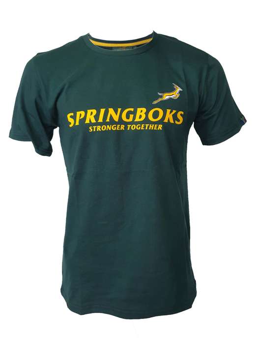 Mens T Shirt Springboks Stronger Together