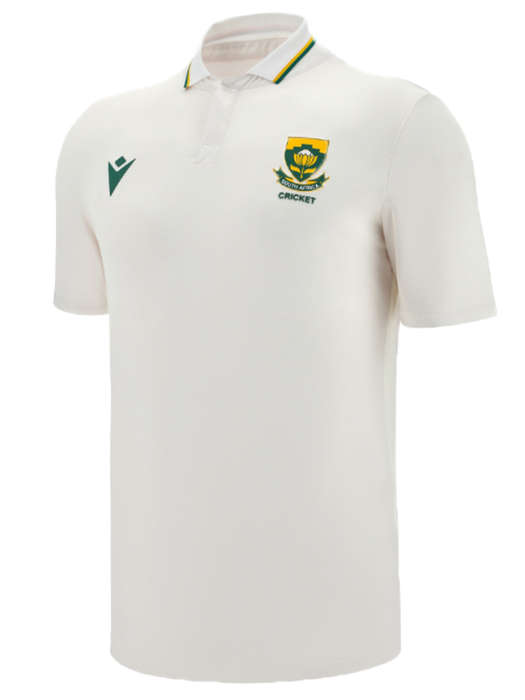 Mens Proteas Test Jersey White