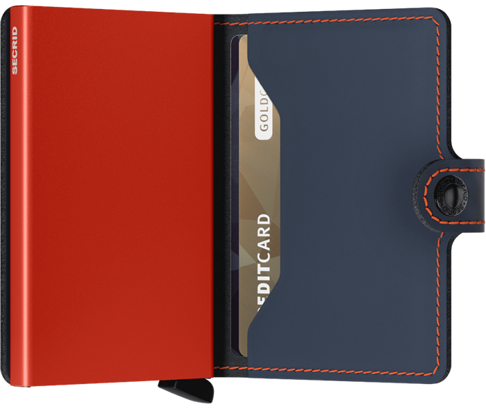 Secrid Miniwallet Matte Nightblue & Orange