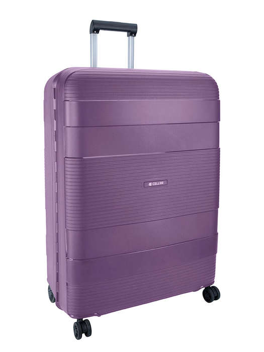 Cellini Safetech Large 4 Wheel Trolley Case -plum