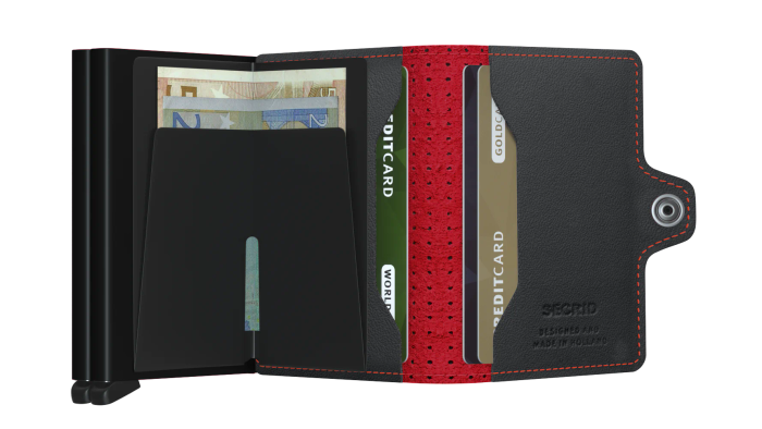 Secrid Twinwallet perforated black-red