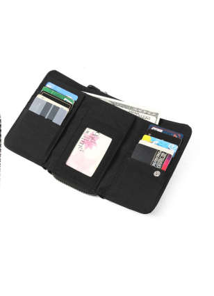 Free Spirit -Crinkle Collection: Medium Zip Flap Purse - Sand