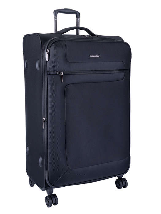 Voyager Istria Large 4 Wheel Trolley Case -Black